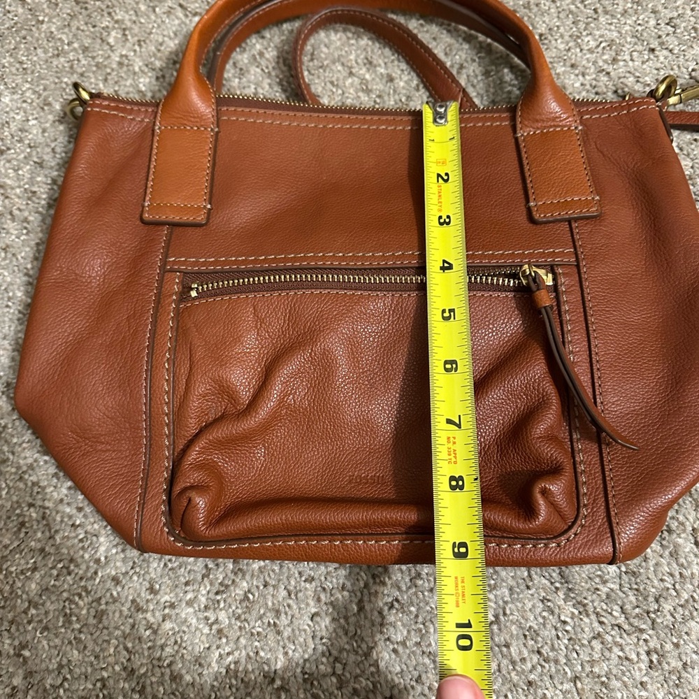 Fossil Tan/Brown Leather Shoulder Bag - Picture 4 of 5